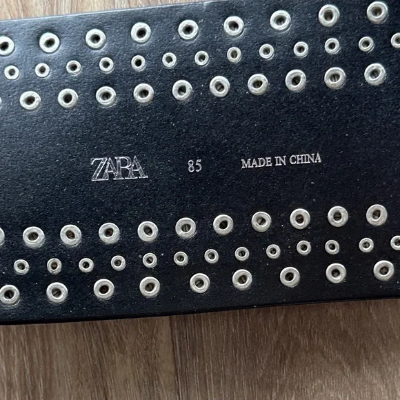 Zara animal print studded leather waist belt NWT Zara Studded Animal Print Leather Corset Belt Leopard W30  main image 2